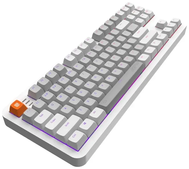 Klawiatura gamingowa Dark Project ALU87B G3MS Moonstone przewodowa mechaniczna podświetlana szara