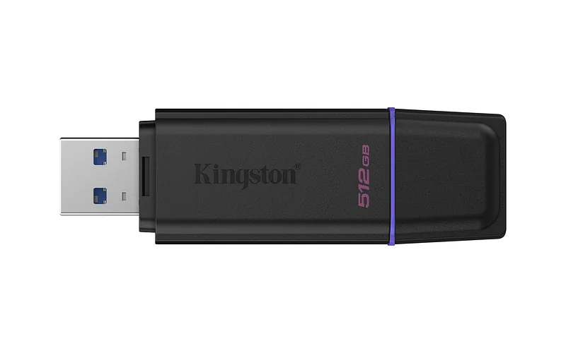 Kingston Technology DataTraveler Exodia USB-välkmälu 512 GB USB tüüp A 3.2 Gen 1 (3.1 Gen 1) Must, Violetne
