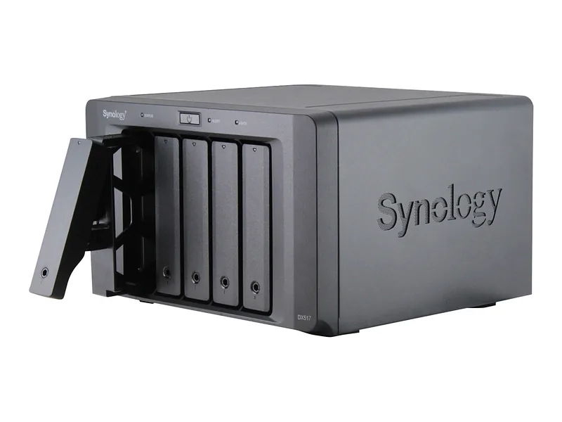 Synology, Tower NAS Expansion Unit, DX517, up to 5 HDD/SSD Hot-Swap (drives not included), Internal AC 100-240V Universal, 50/60 Hz