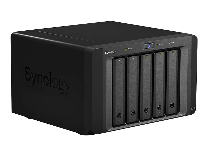 Synology, Tower NAS Expansion Unit, DX517, up to 5 HDD/SSD Hot-Swap (drives not included), Internal AC 100-240V Universal, 50/60 Hz