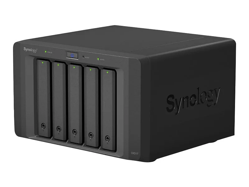 Synology, Tower NAS Expansion Unit, DX517, up to 5 HDD/SSD Hot-Swap (drives not included), Internal AC 100-240V Universal, 50/60 Hz