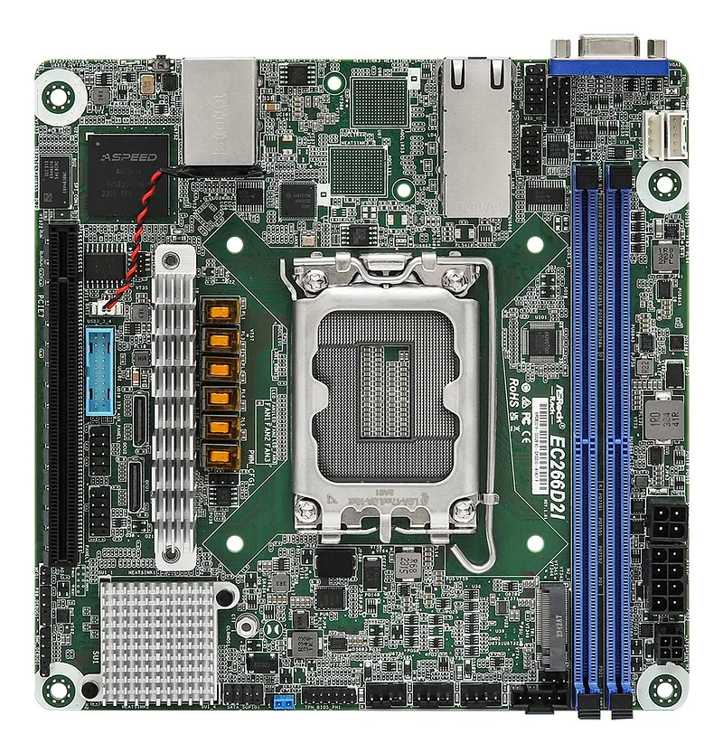 Asrock EC266D2I motherboard Intel C266 LGA 1700 mini ITX
