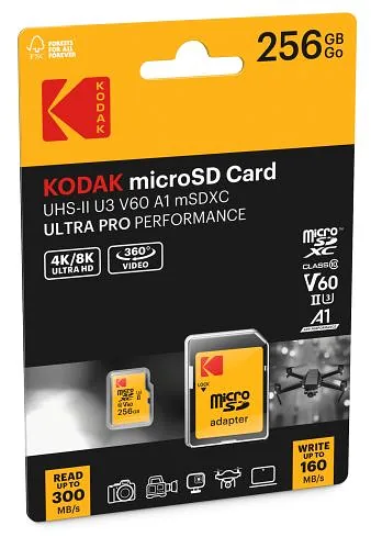 Kodak MicroSDXC 256GB UHS-II U3 A1 V60 Ultra Pro