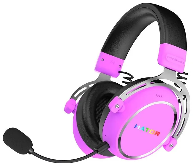 HATOR Hypergang 3 Wireless Kõrvaklapp Juhtmevaba Peavõru Mängimine USB Type-C / USB Type-A Bluetooth Violetne