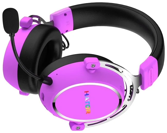 HATOR Hypergang 3 Wireless Kõrvaklapp Juhtmevaba Peavõru Mängimine USB Type-C / USB Type-A Bluetooth Violetne