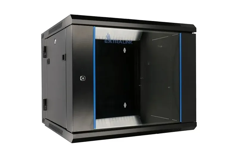 Extralink EX.12943- 9U 600x600 AZH Czarna | Szafa rack | montowana na ścianie, dwusekcyjna