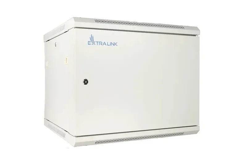 Extralink EX.12981-12U 600x600 ASP Szara | Szafa rack | montowana na ścianie, drzwi blaszane pełne