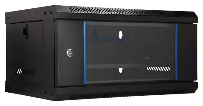 Extralink Lite 4U 530X400 Wall-Mounted Rackmount Cabinet Black