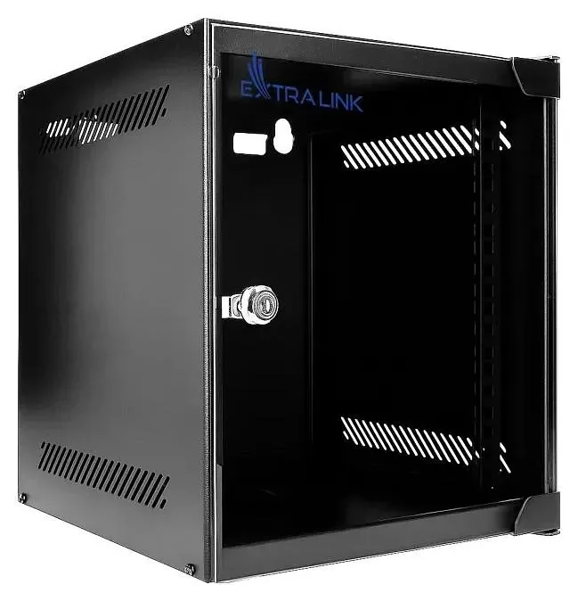 Extralink Lite 6U 10'' 280X310 Wall-Mounted Rackmount Cabinet Black