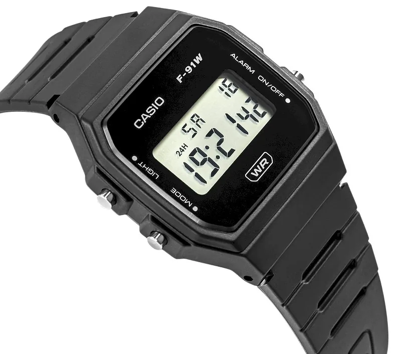 CASIO Unisex F-91WB-1AVEF Watch / black