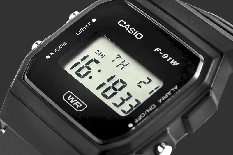 CASIO Unisex F-91WB-1AVEF Watch / black