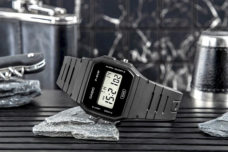 CASIO Unisex F-91WB-1AVEF Watch / black