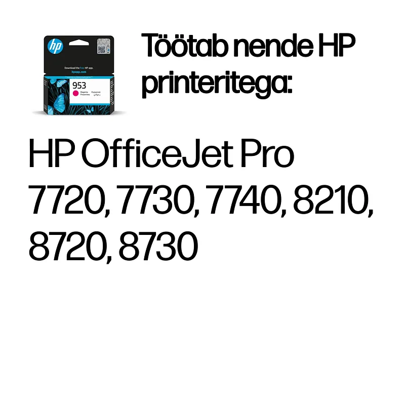 HP 953 Magenta Original Ink Cartridge tindikassett 1 tk Standard
