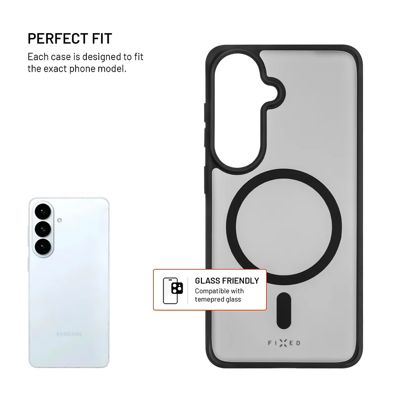 Fixed MagMisty, Back cover, Samsung, Galaxy S26, Polycarbonate/TPU, Black