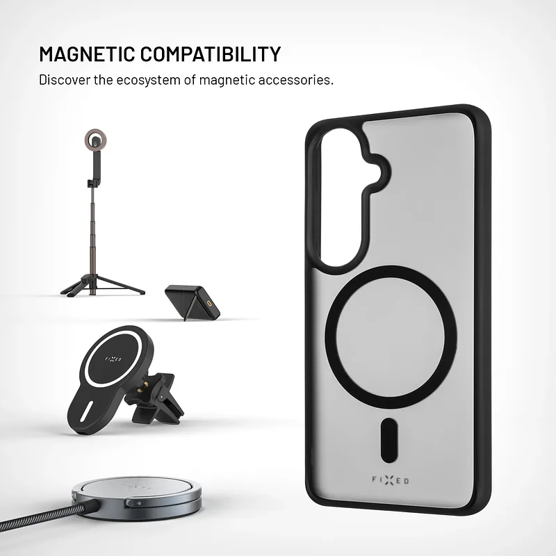 Fixed MagMisty, Back cover, Samsung, Galaxy S26, Polycarbonate/TPU, Black