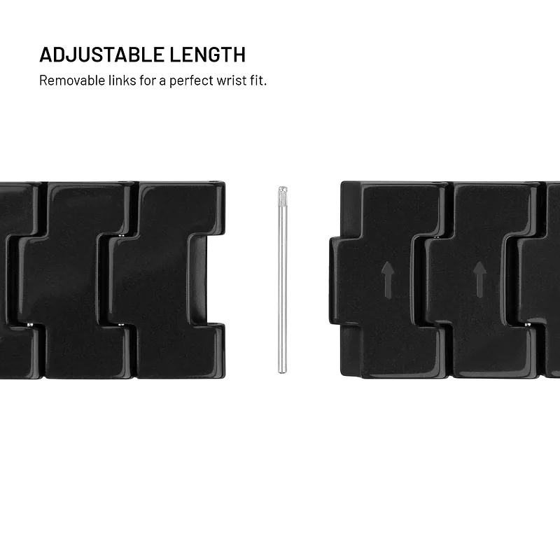 Fixed, Resin Strap for Apple Watch 44/45/46/49mm, Carbon Black, Epoxy resin