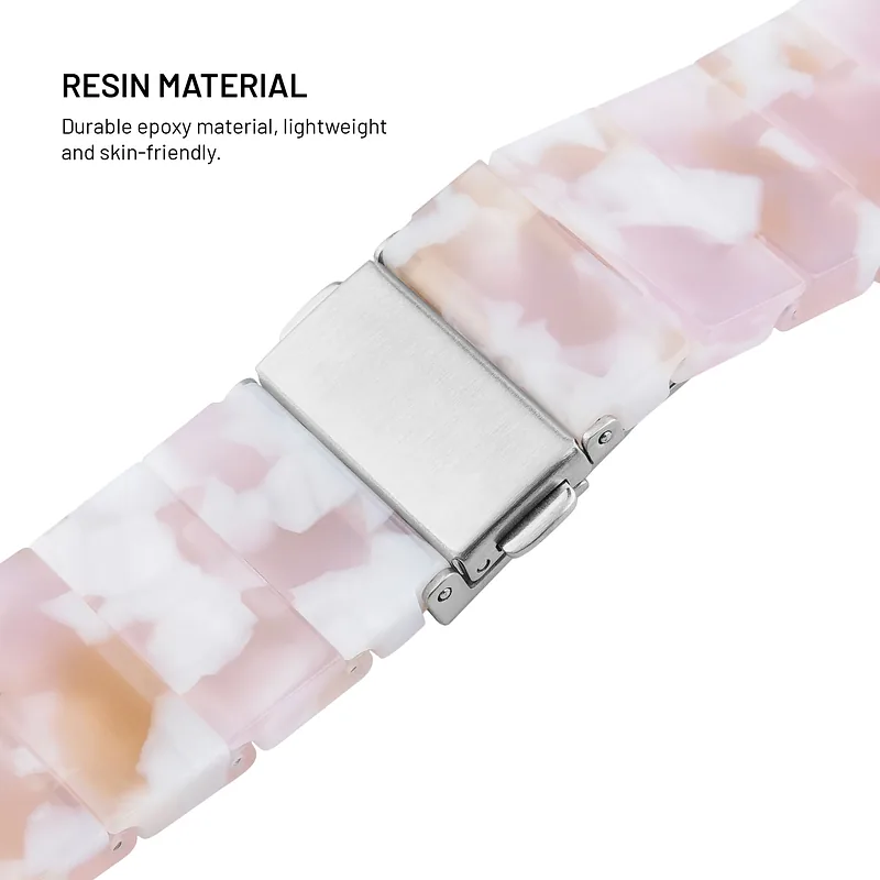 Fixed, Resin Strap for Apple Watch 38/40/41mm, Candy Pink, Epoxy Resin