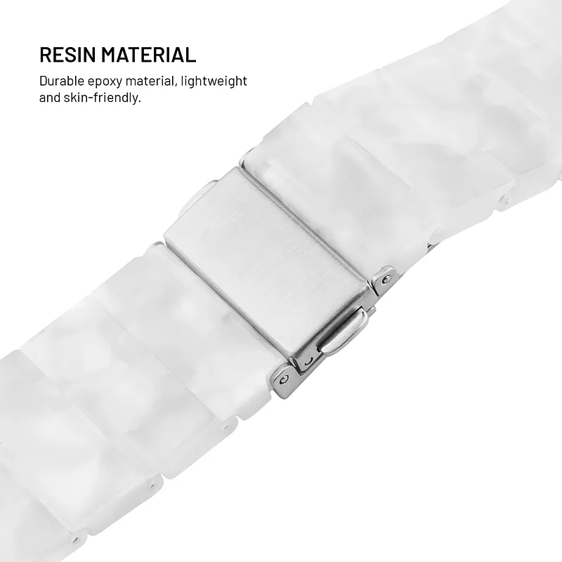 Fixed, Resin Strap for Apple Watch 38/40/41mm, Cloud White, Epoxy resin