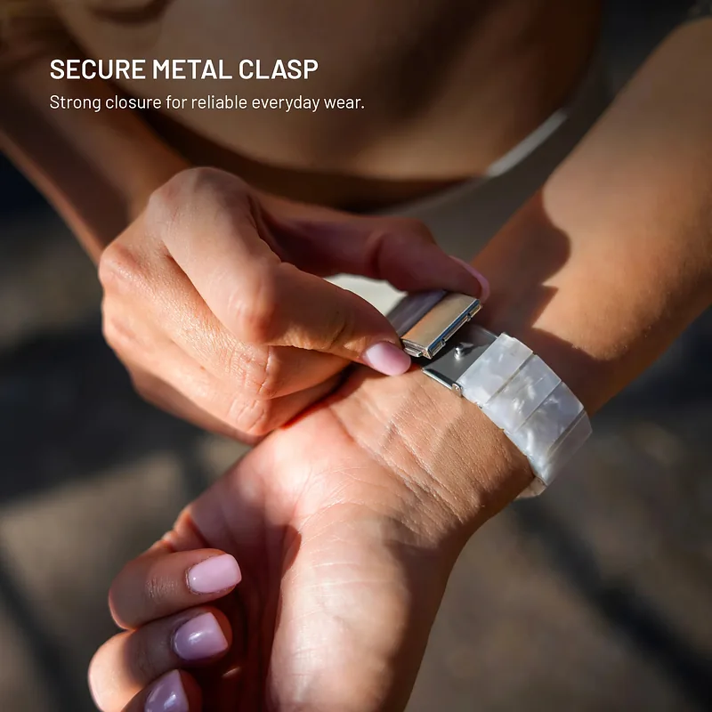 Fixed, Resin Strap for Apple Watch 38/40/41mm, Cloud White, Epoxy resin
