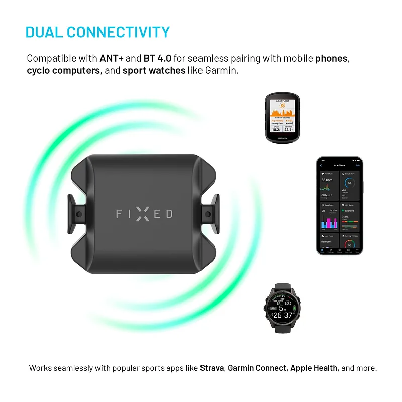 Fixed, Cadence/Speed Sensor Spin, Bluetooth, Black