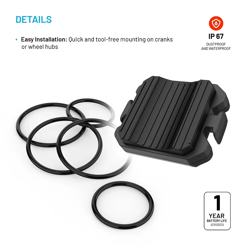 Fixed, Cadence/Speed Sensor Spin, Bluetooth, Black