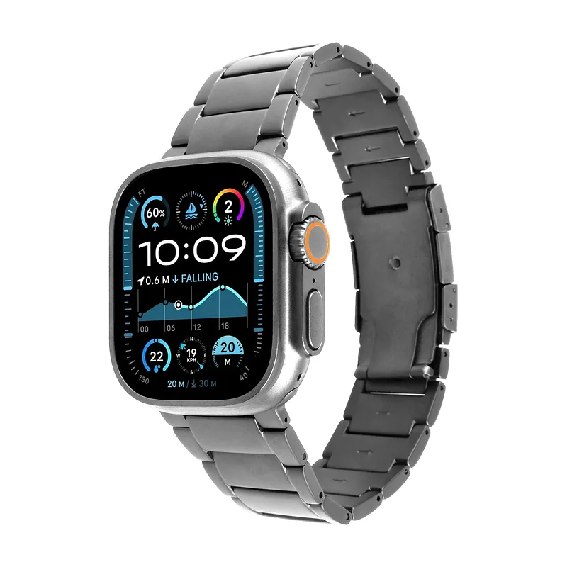 Fixed, Titanium Strap for Apple Watch 44/45/46/49mm, Natural Titanium