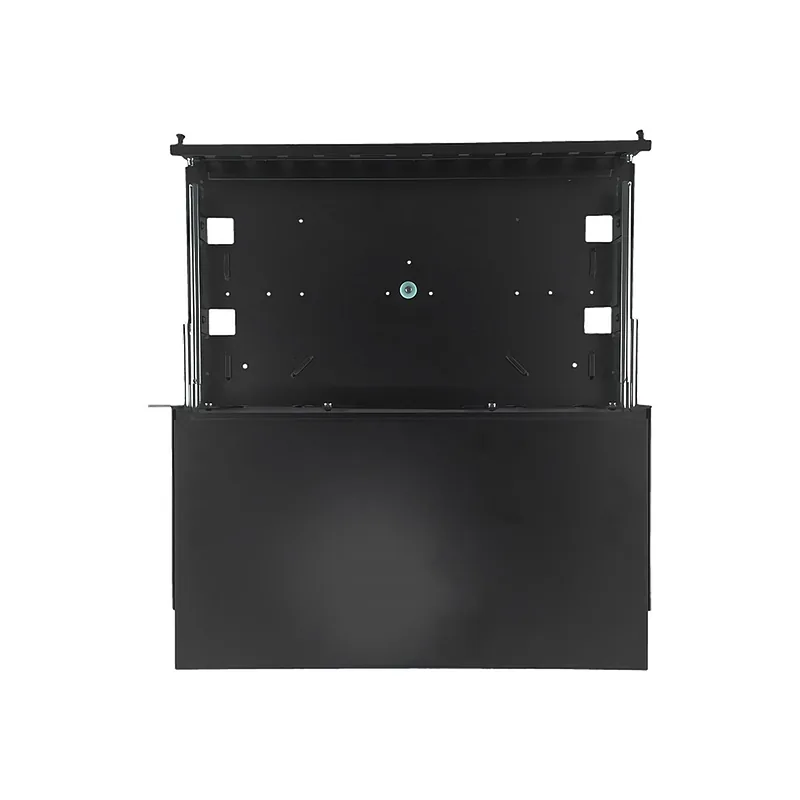 Alantec 12xSC simplex / 12xLC duplex 19″ 1U telescopic fibre optic patch panel with mounting accessories