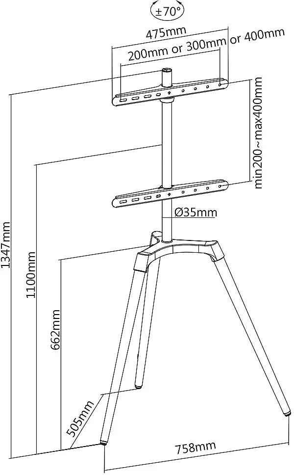 Mozi Art Series FS-4 – põrandatugi 50 – 65″ telerile