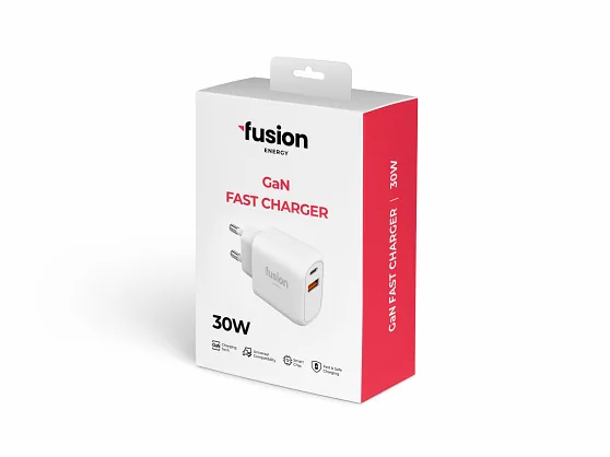Fusion Accessories Energy GaN 30W USB-C / USB-A  / 3A White