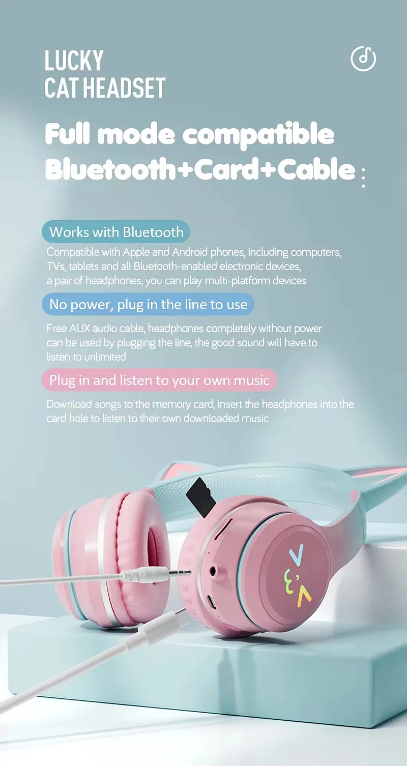 Goodbuy Strange Eyes juhtmevabad kõrvaklapid lastele, bluetooth 5.1 must