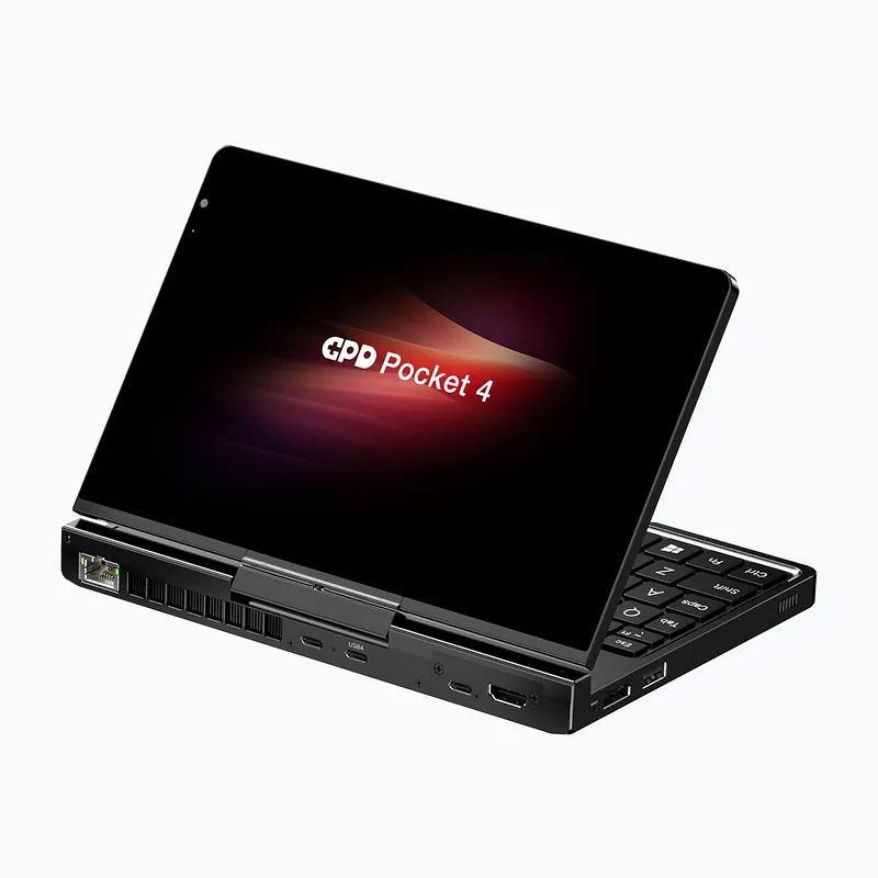 GPD Pocket 4 Ryzen 7 8840U/8″ WQXGA (2560×1600) Touchscreen 144Hz IPS/x360/LAN/16GB/SSD 1TB/BT/BLKB/FPR/x360/Radeon 780M 3GB/Win 11 Graphite