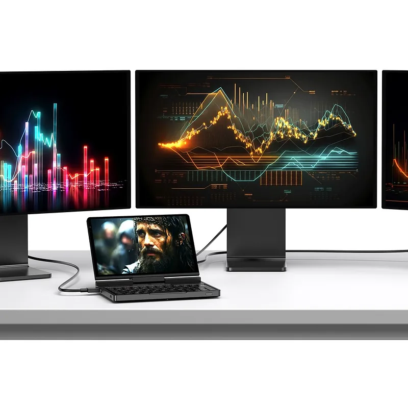 GPD Pocket 4 Ryzen 7 8840U/8″ WQXGA (2560×1600) Touchscreen 144Hz IPS/x360/LAN/16GB/SSD 1TB/BT/BLKB/FPR/x360/Radeon 780M 3GB/Win 11 Graphite