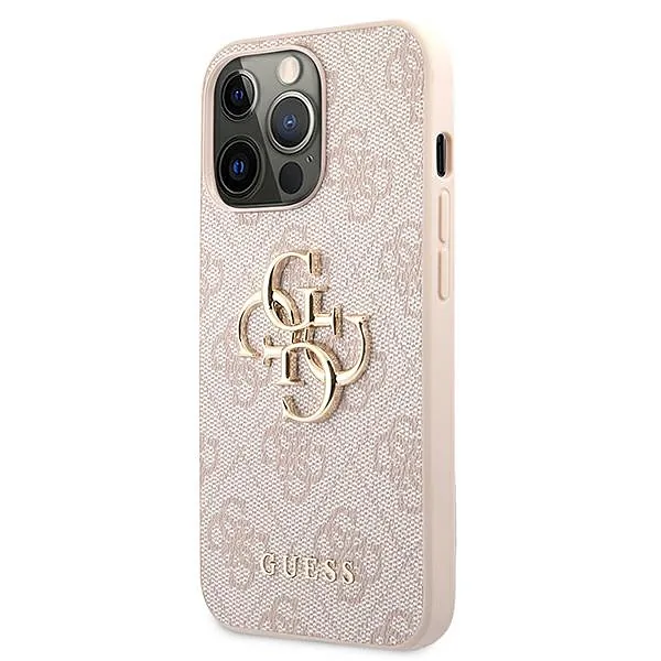 Guess GUHCP13L4GMGPI iPhone 13 Pro / 13 6,1″ roosa kõvakaaneline 4G Suur Metallist Logo