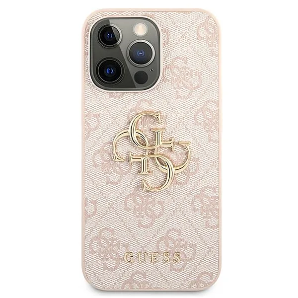 Guess GUHCP13L4GMGPI iPhone 13 Pro / 13 6,1″ roosa kõvakaaneline 4G Suur Metallist Logo