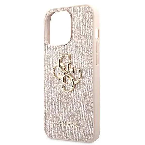 Guess GUHCP13L4GMGPI iPhone 13 Pro / 13 6,1″ roosa kõvakaaneline 4G Suur Metallist Logo