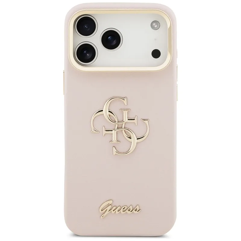 Suure tekstuuriga suur 4G ja statiivi kaameraümbris iPhone 17 Pro Max roosa