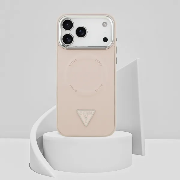 Triangle Logo MagSafe kaitseümbris iPhone 17 Pro jaoks, roosa