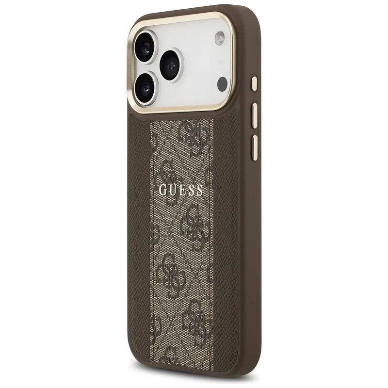 Guess 4G triibuline MagSafe ümbris iPhone 17 Pro Max pruun