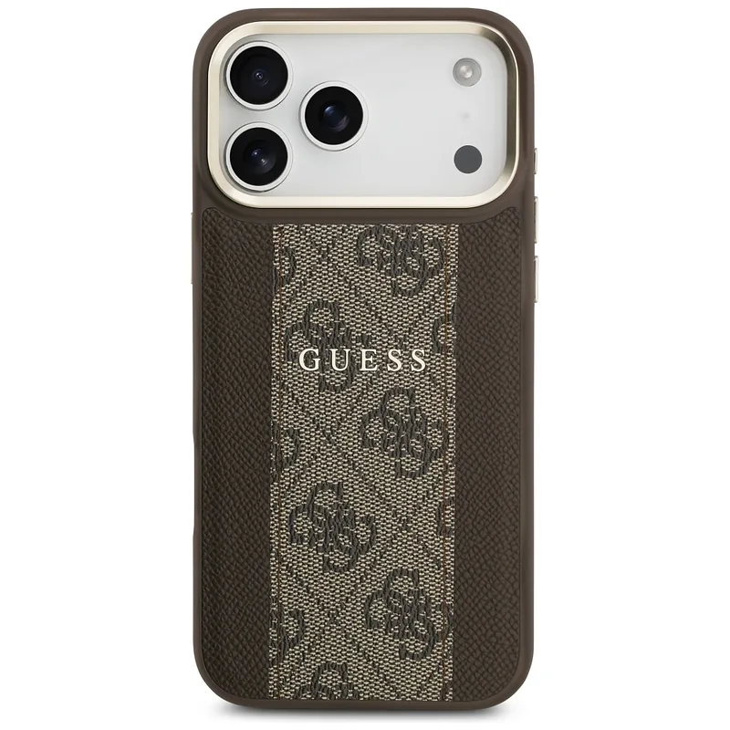 Guess 4G triibuline MagSafe ümbris iPhone 17 Pro Max pruun