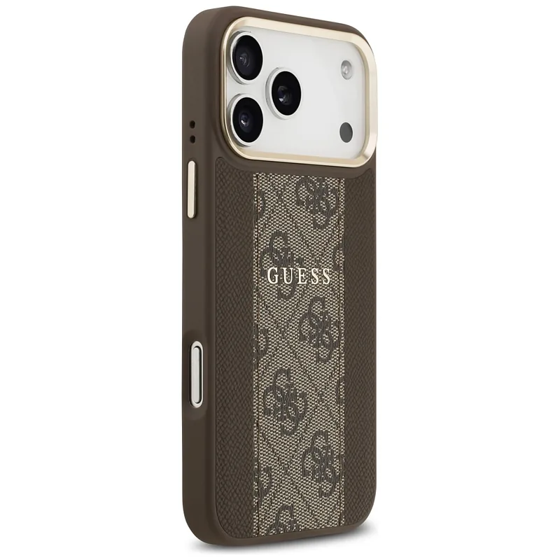 Guess 4G triibuline MagSafe ümbris iPhone 17 Pro Max pruun