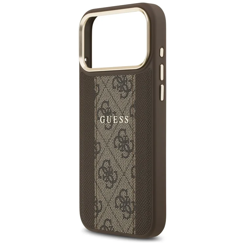 Guess 4G triibuline MagSafe ümbris iPhone 17 Pro Max pruun