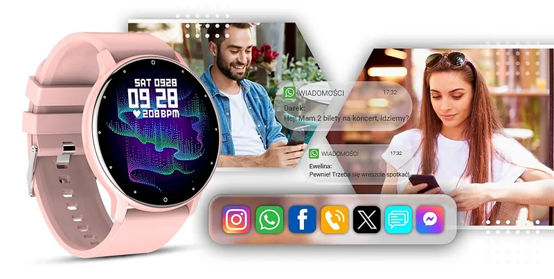 GIEWONT Smartwatch GW120-1 / pink