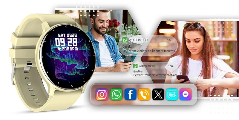 GIEWONT Smartwatch GW120-6 / ecru
