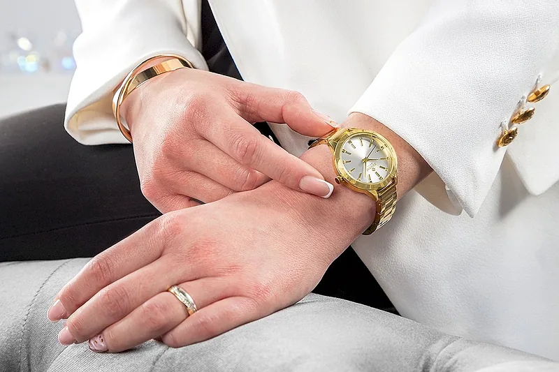 Giewont Sapphire Women’s Watch / gold-silver