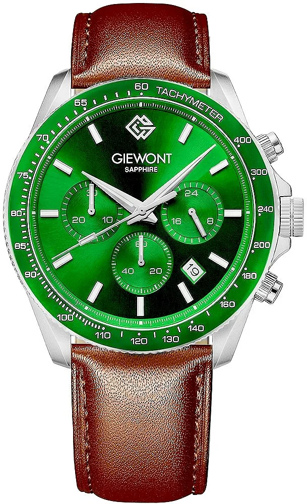 Giewont Chronograph Sapphire Men’s Watch GW3520-A6 / brown-green