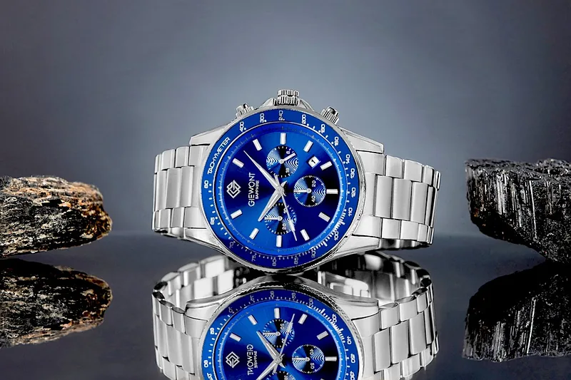 Giewont Men’s Chronograph Sapphire Watch / silver/blue
