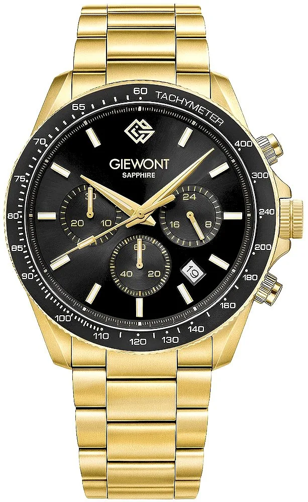 Giewont Men's Chronograph Sapphire Watch GW3520-B4 / gold/black