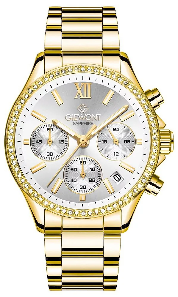 Giewont Sapphire Ladies Watch / gold/silver