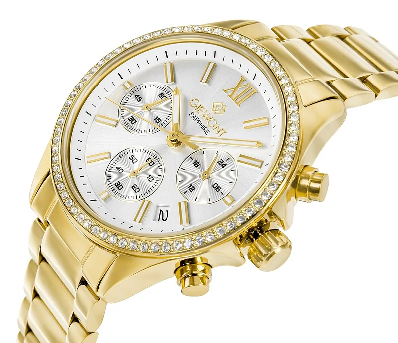 Giewont Sapphire Ladies Watch / gold/silver