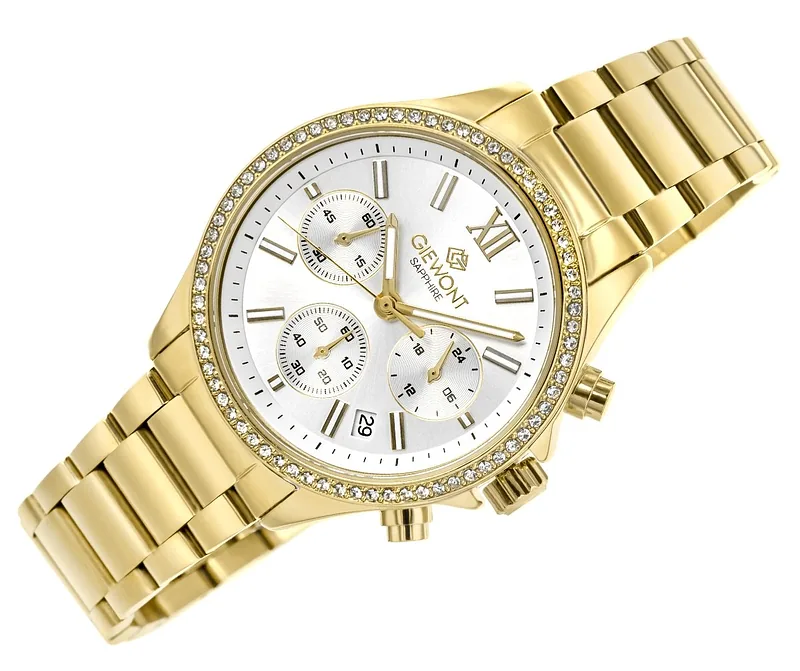 Giewont Sapphire Ladies Watch / gold/silver